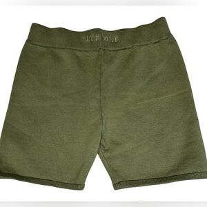 Blue One Knit Biker Shorts